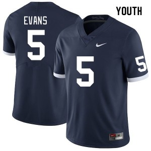 Youth Omari Evans Retro Penn State Nittany Lions #5 College Football Official Jersey 776106-266