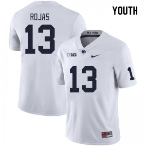 Youth Tony Rojas White Penn State Nittany Lions #13 College Football Embroidery Jersey 136862-224