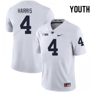 Youth A.J. Harris White Penn State Nittany Lions #4 College Football High School Jersey 276069-558