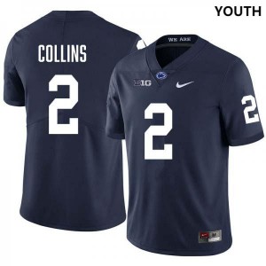 Youth Audavion Collins Navy Penn State Nittany Lions #2 College Football Stitched Jersey 880529-967