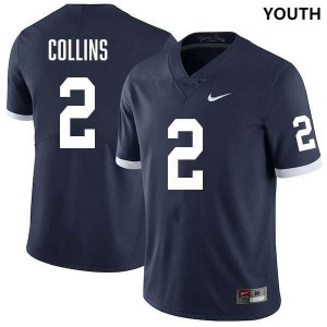 Youth Audavion Collins Retro Navy Penn State Nittany Lions #2 College Football Stitched Jersey 298833-284