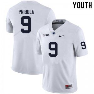 Youth Beau Pribula White Penn State Nittany Lions #9 College Football Alumni Jersey 117556-763