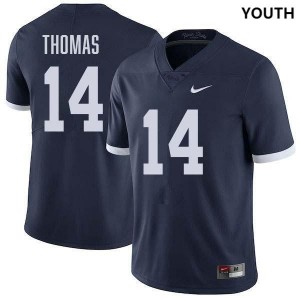 Youth Braz Thomas Retro Navy Penn State Nittany Lions #14 College Football Stitched Jersey 677108-612