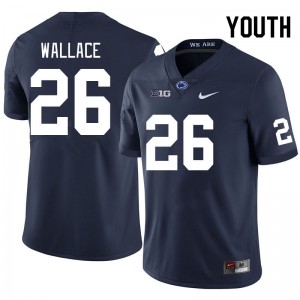 Youth Cam Wallace Navy Penn State Nittany Lions #26 College Football Replica Jersey 843360-313