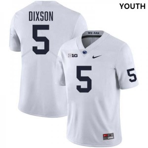Youth Daryus Dixson White Penn State Nittany Lions #5 College Football Stitched Jersey 877435-551