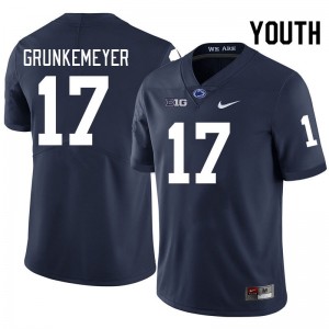 Youth Ethan Grunkemeyer Navy Penn State Nittany Lions #17 College Football Alumni Jersey 811470-476