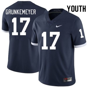 Youth Ethan Grunkemeyer Retro Penn State Nittany Lions #17 College Football NCAA Jersey 161100-288