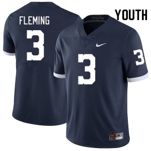 Youth Julian Fleming Retro Penn State Nittany Lions #3 College Football Official Jersey 900458-174