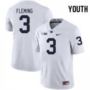 Youth Julian Fleming White Penn State Nittany Lions #3 College Football Alumni Jersey 981665-660