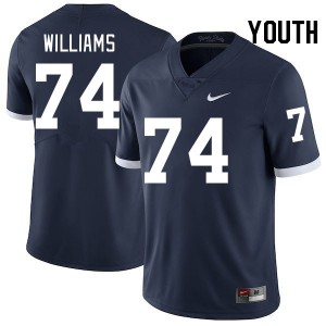Youth J'ven Williams Retro Penn State Nittany Lions #74 College Football Replica Jersey 704125-636