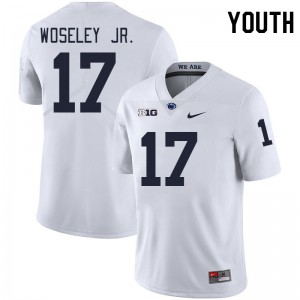 Youth Kenny Woseley Jr. White Penn State Nittany Lions #17 College Football Player Jersey 147232-617