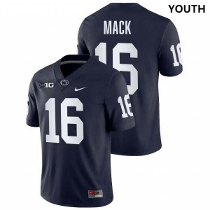 Youth King Mack Navy Penn State Nittany Lions #16 College Football Stitched Jersey 203000-144