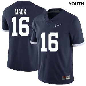 Youth King Mack Retro Navy Penn State Nittany Lions #16 College Football Stitched Jersey 275252-811