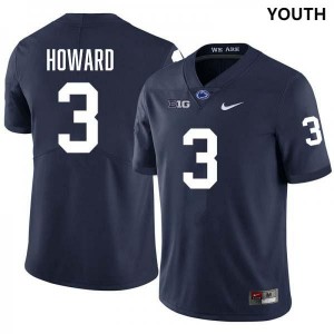 Youth Koby Howard Navy Penn State Nittany Lions #3 College Football Stitched Jersey 257686-733