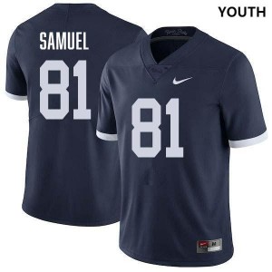Youth Lyrick Samuel Retro Navy Penn State Nittany Lions #81 College Football Stitched Jersey 558148-989