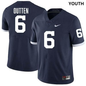 Youth Matt Outten Retro Navy Penn State Nittany Lions #6 College Football Stitched Jersey 213751-724