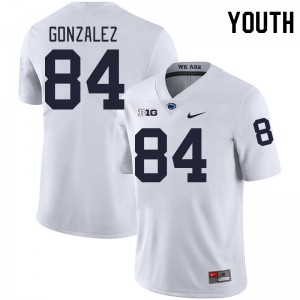 Youth Peter Gonzalez White Penn State Nittany Lions #84 College Football NCAA Jersey 671512-662