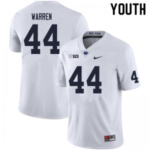 Youth Tyler Warren White Penn State Nittany Lions #44 College Football NCAA Jersey 174727-102