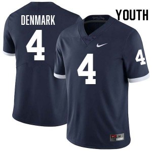 Youth Tyseer Denmark Retro Navy Penn State Nittany Lions #4 College Football Stitched Jersey 313777-306