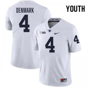 Youth Tyseer Denmark White Penn State Nittany Lions #4 College Football Stitched Jersey 909988-654