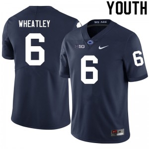 Youth Zakee Wheatley Navy Penn State Nittany Lions #6 College Football NCAA Jersey 787160-567