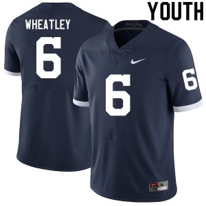 Youth Zakee Wheatley Retro Penn State Nittany Lions #6 College Football Game Jersey 935686-753