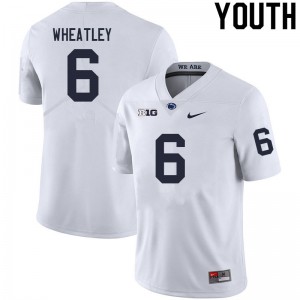 Youth Zakee Wheatley White Penn State Nittany Lions #6 College Football 2024 Jersey 718895-648