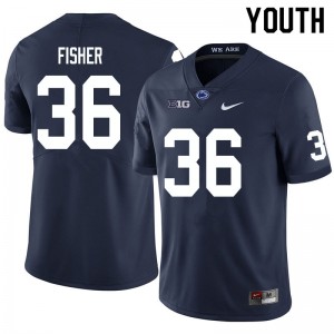 Youth Zuriah Fisher Navy Penn State Nittany Lions #36 College Football NCAA Jersey 193400-538