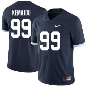 Men's Yvan Kemajou Retro Navy Penn State Nittany Lions #99 College Football Stitched Jersey 537337-128