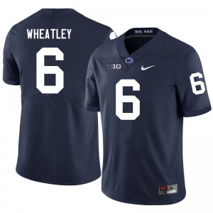 Men's Zakee Wheatley Navy Penn State Nittany Lions #6 College Football Stitched Jersey 217386-482