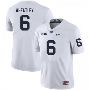 Men's Zakee Wheatley White Penn State Nittany Lions #6 College Football Replica Jersey 377055-642