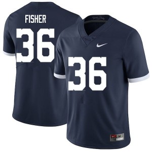 Men Zuriah Fisher Retro Penn State Nittany Lions #36 College Football Game Jersey 431491-149