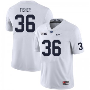 Men Zuriah Fisher White Penn State Nittany Lions #36 College Football Stitched Jersey 535644-228