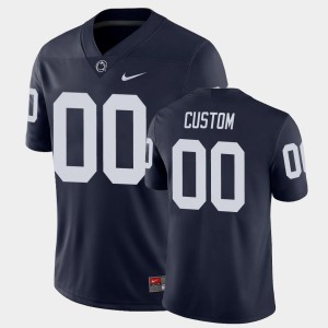 Men's Custom Navy Penn State Nittany Lions #00 College Football Game Jersey 497192-789