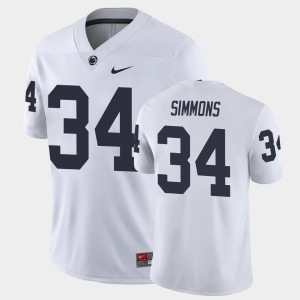 Men's Shane Simmons White Penn State Nittany Lions #34 College Football Game Jersey 983334-617