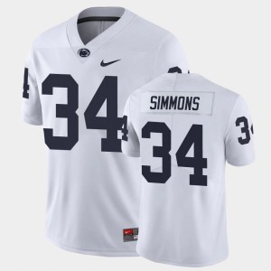 Men's Shane Simmons White Penn State Nittany Lions #34 Limited College Football Jersey 139361-153