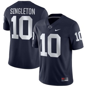 Men's Nicholas Singleton Navy Penn State Nittany Lions #10 Football Jersey 406784-857