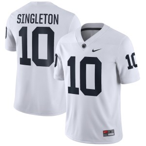 Men's Nicholas Singleton White Penn State Nittany Lions #10 Football Jersey 742062-990