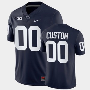 Men's Custom Navy Penn State Nittany Lions #00 College Football Game Jersey 863464-318