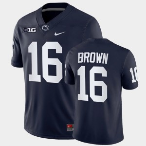 Men's Ji'Ayir Brown Navy Penn State Nittany Lions #16 College Football Game Jersey 747498-112