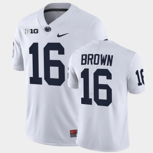 Men's Ji'Ayir Brown White Penn State Nittany Lions #16 College Football Limited Jersey 375605-664