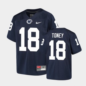 Youth Shaka Toney Navy Penn State Nittany Lions #18 Alumni Jersey 716239-642